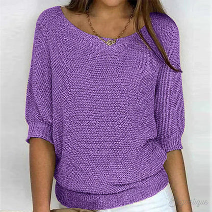 Comfortable Womens Casual Knit Shirt