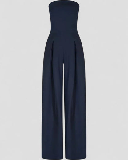 Women’s Strapless Wide Leg Jumpsuit with Pockets 1
