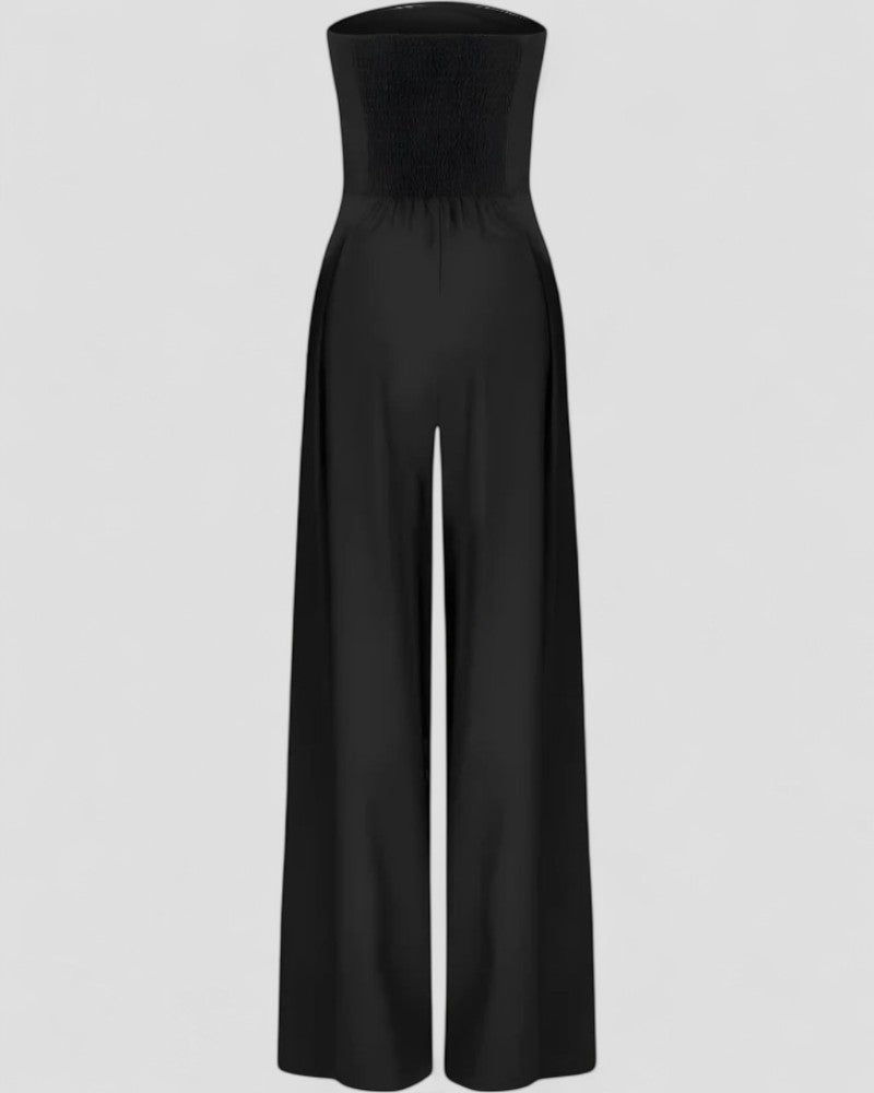 Women’s Strapless Wide Leg Jumpsuit with Pockets 3