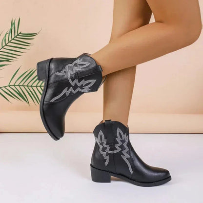 Fashionable Western Ankle Boots