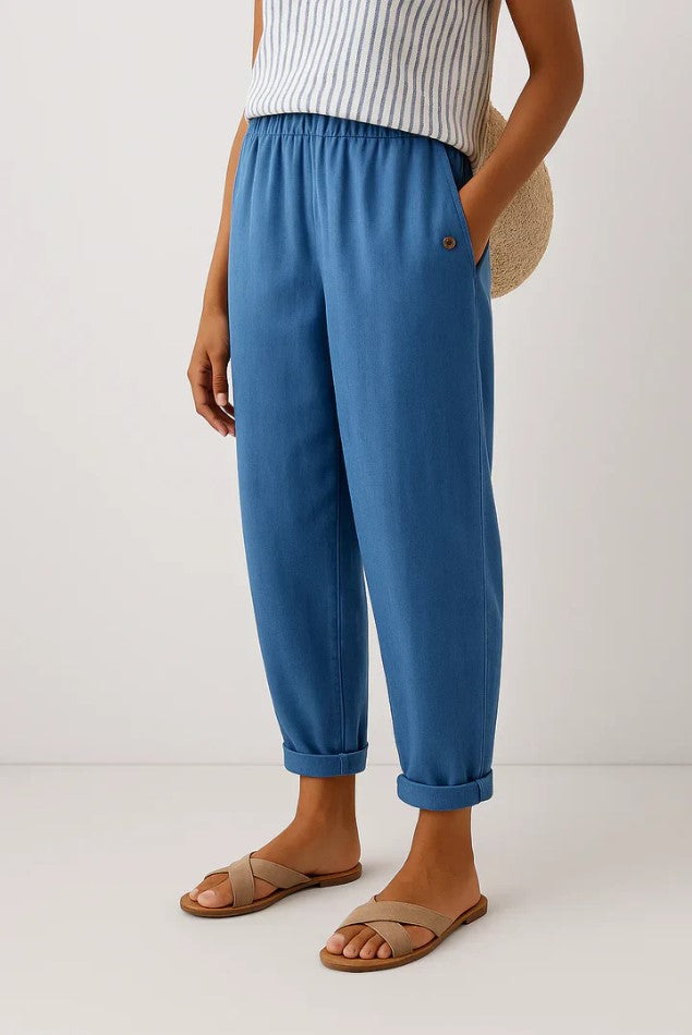 Lightweight Summer Pants for Women - Comfortable White Linen Trousers
