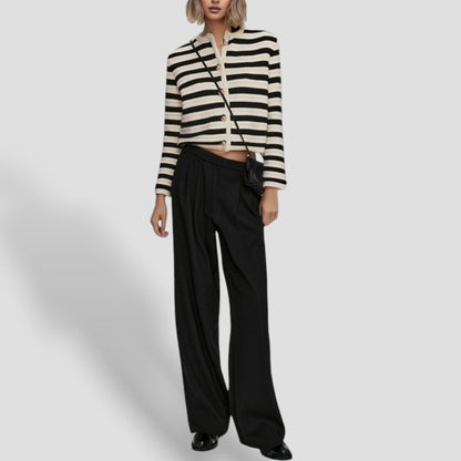 Women's striped cardigan with buttons 2