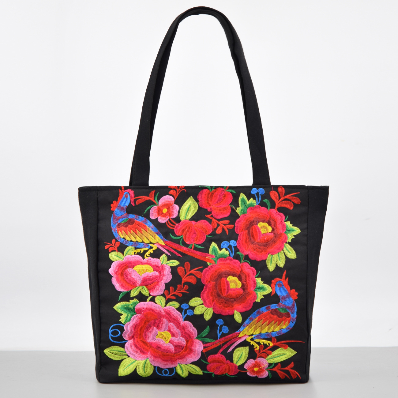 Large Summer Tote Bag Floral Design