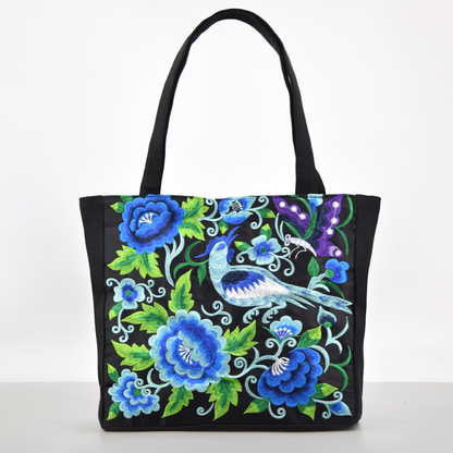 Large Summer Tote Bag Floral Design