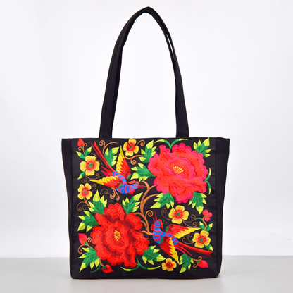 Large Summer Tote Bag Floral Design - Luxivelle