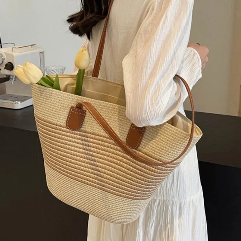 Colorful Summer Stripe Shoulder Bag - Luxivelle