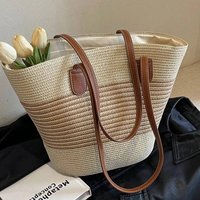 Stylish Summer Tote Beach Shoulder Bag - Luxivelle