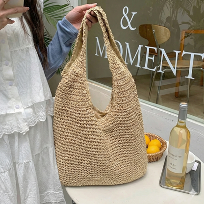 Large Summer Tote Woven Beach Shoulder Bag