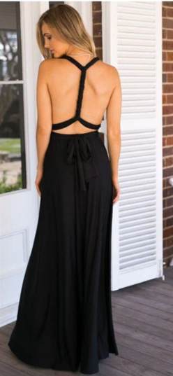 Ladies Long Halter Neck Wedding Dress