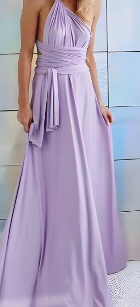 Ladies Long Halter Neck Wedding Dress