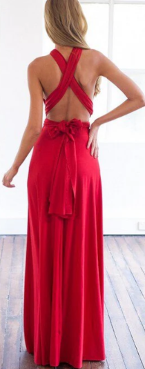 Ladies Long Halter Neck Wedding Dress