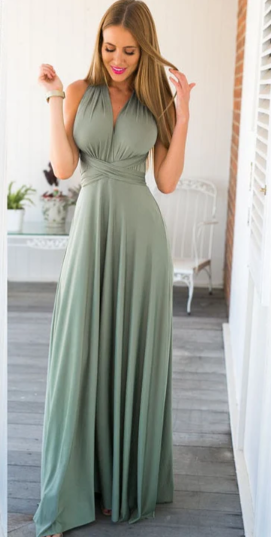 Ladies Long Halter Neck Wedding Dress - Luxivelle
