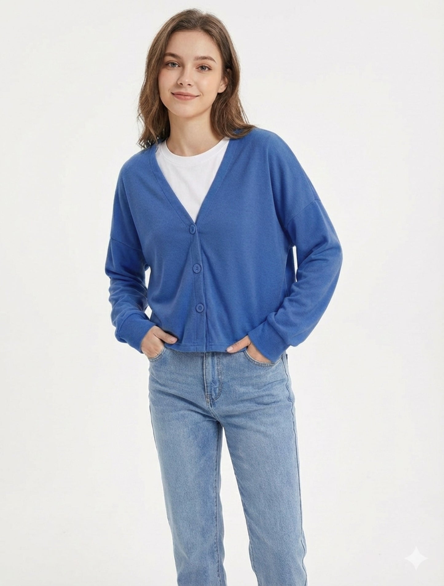 Soft Women's Open Front Knit Cardigan