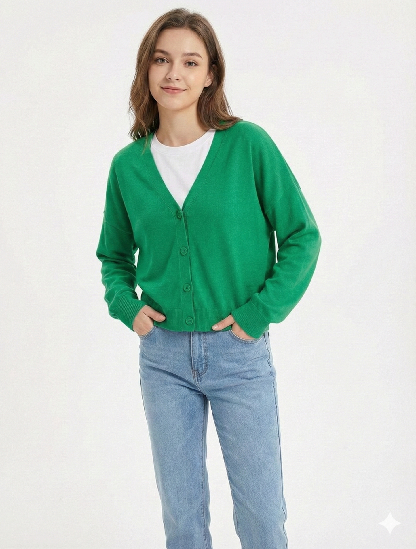 Soft Women's Open Front Knit Cardigan