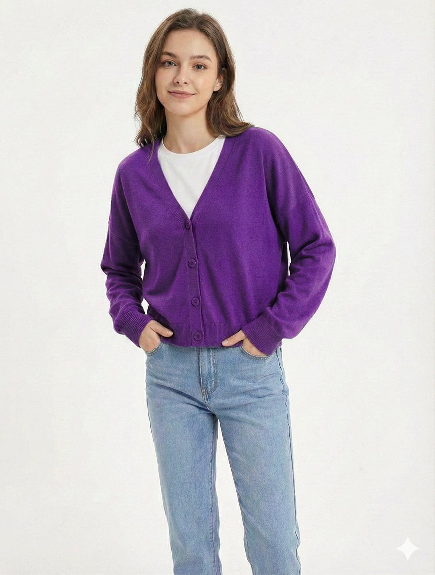 Soft Women's Open Front Knit Cardigan