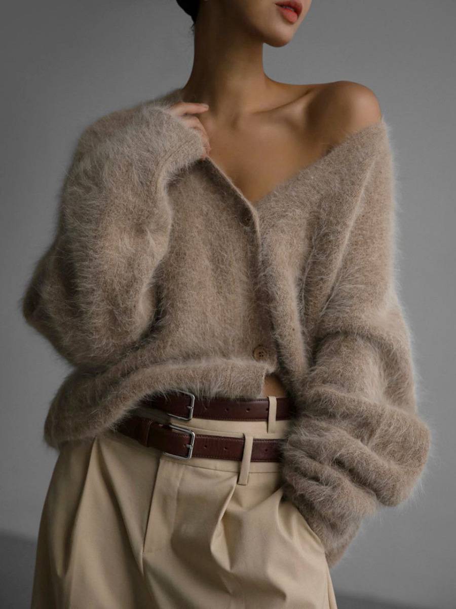 Cozy Women's Open Front Cardigan Sweater - Luxivelle