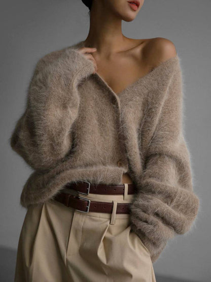 Cozy Women's Open Front Cardigan Sweater - Luxivelle