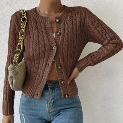 Women's Fit Cable Knit Cardigan Sweater