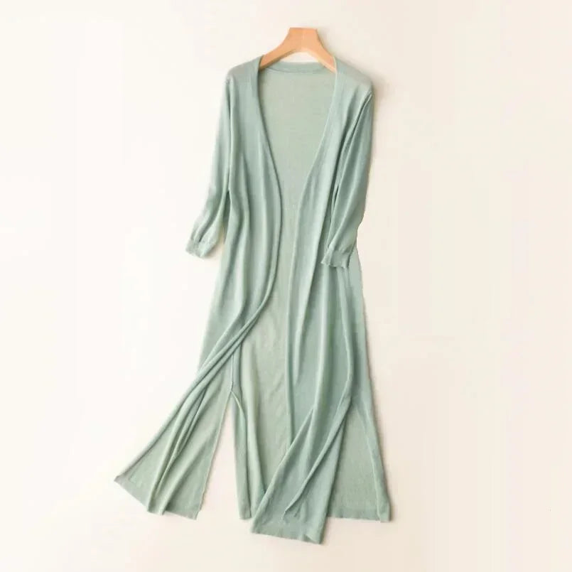 Cozy Women's Open Front Long Cardigan Sweater
