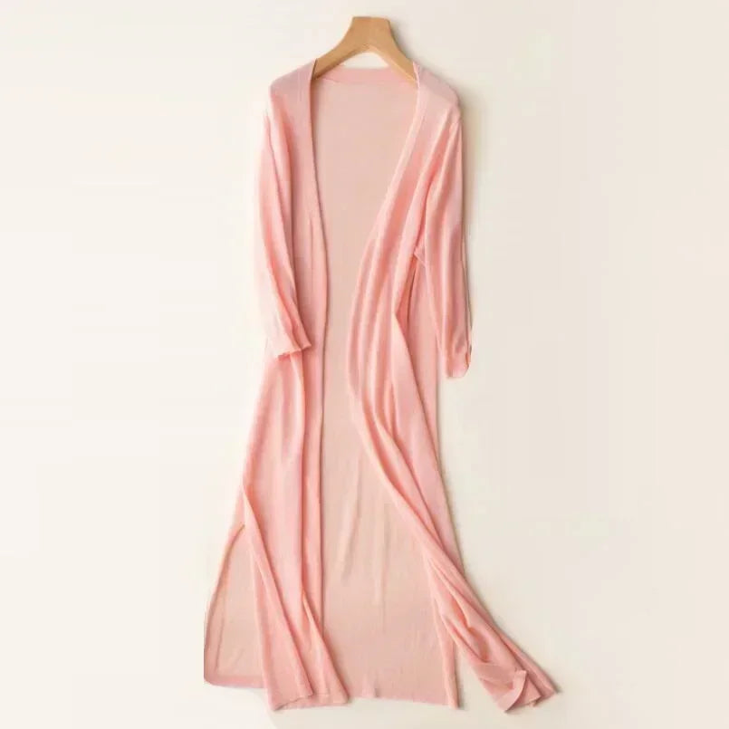 Cozy Women's Open Front Long Cardigan Sweater