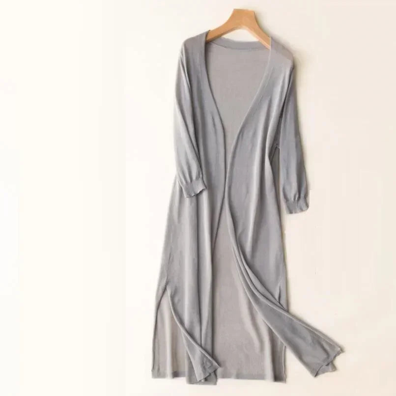 Cozy Women's Open Front Long Cardigan Sweater