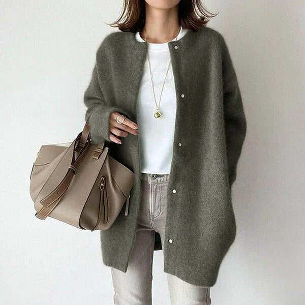 Cozy Women's Open Front Knit Cardigan Sweater - Luxivelle