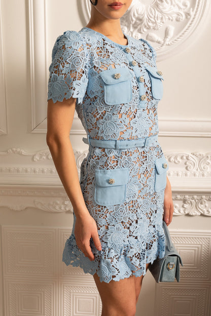 Sexy Embroidered Mini Party Dress for Women