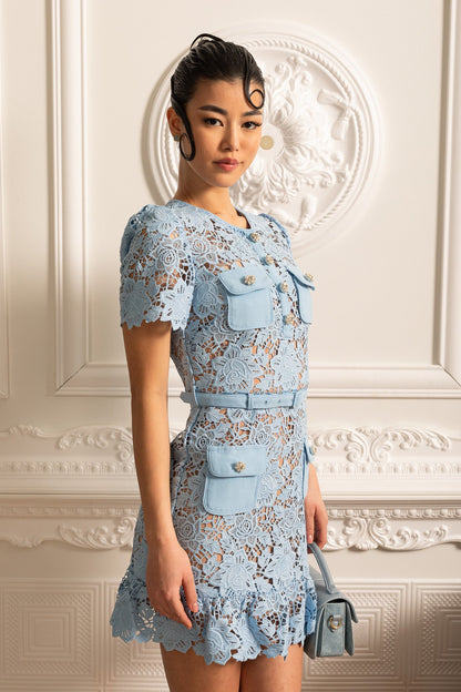 Sexy Embroidered Mini Party Dress for Women
