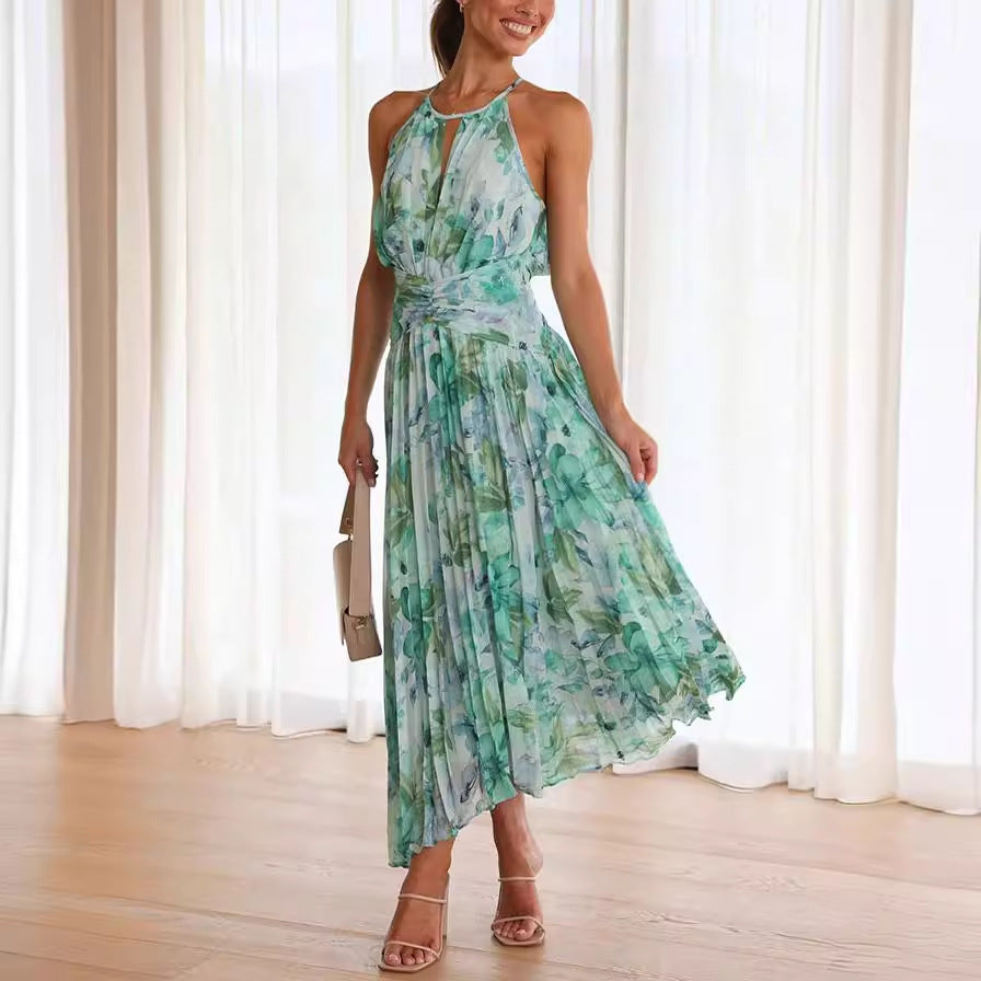 Elegant Ladies Floral Party Midi Dress