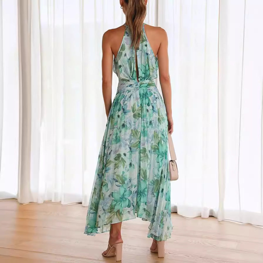 Elegant Ladies Floral Party Midi Dress