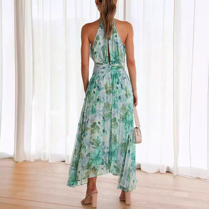 Elegant Ladies Floral Party Midi Dress