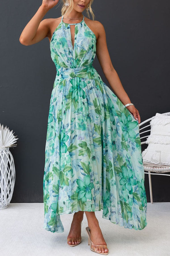Elegant Ladies Floral Party Midi Dress