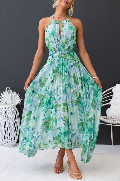Elegant Ladies Floral Party Midi Dress