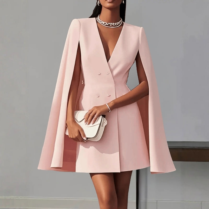 Ladies Luxury Cape Evening Gown