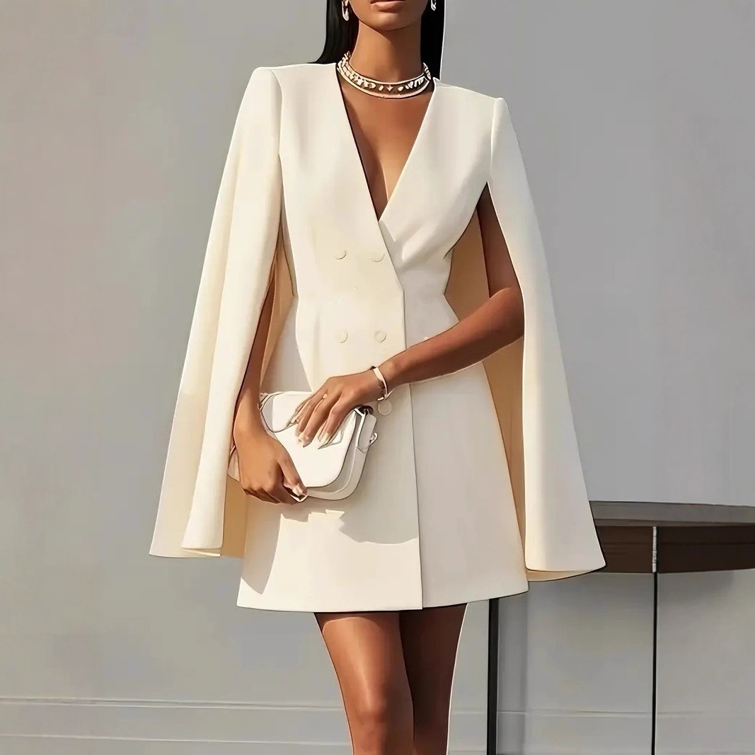 Ladies Luxury Cape Evening Gown - Luxivelle