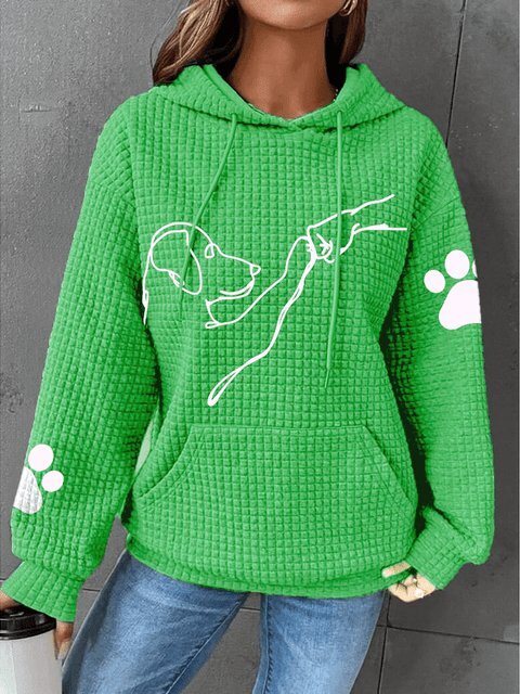 Women's Large Graphic Hooded Sweatshirt Casual