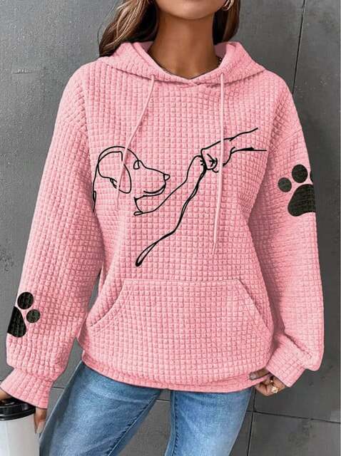 Women's Large Graphic Hooded Sweatshirt Casual