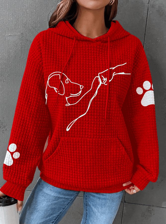 Women's Large Graphic Hooded Sweatshirt Casual