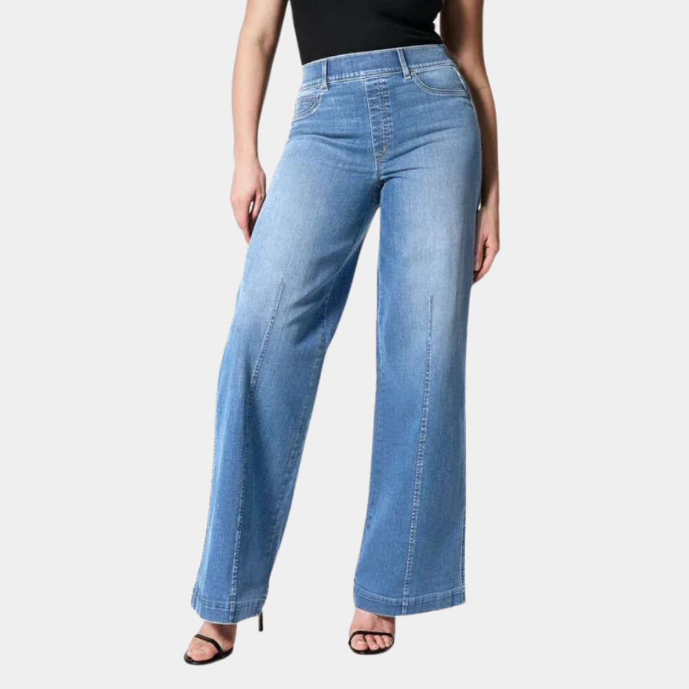 Comfortable High Waisted Wide Leg Jeans for Women - Luxivelle