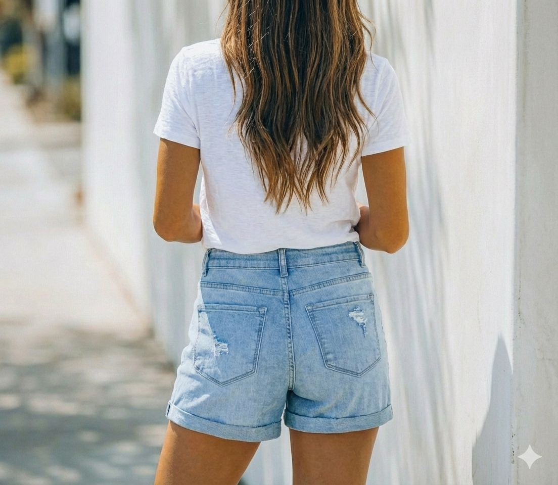Ladies' Shorts Elastic Waist | Comfortable Warm Weather