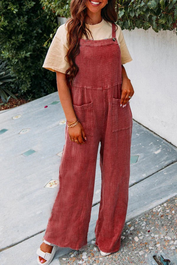 Comfy Women's Jumpsuit with Pockets Relaxed Fit