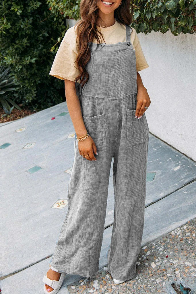 Comfy Women's Jumpsuit with Pockets Relaxed Fit - Luxivelle