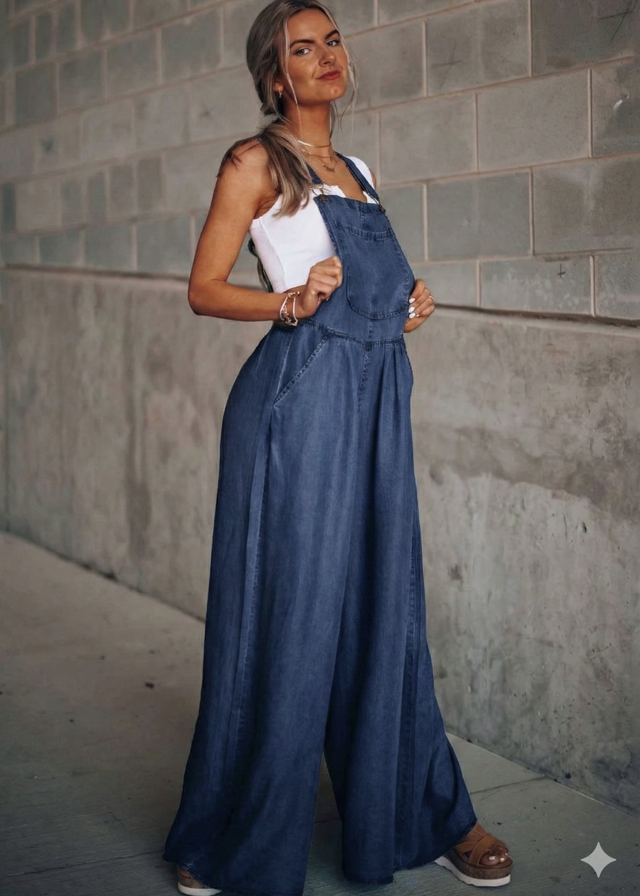 Relaxed Fit Womens Jumpsuit With Pockets