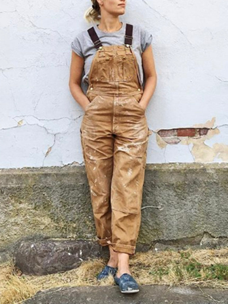 Women's Comfortable Dungaree Overall Jumpsuit