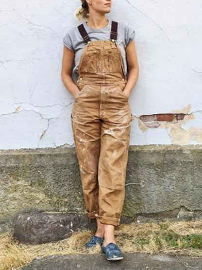 Women's Comfortable Dungaree Overall Jumpsuit