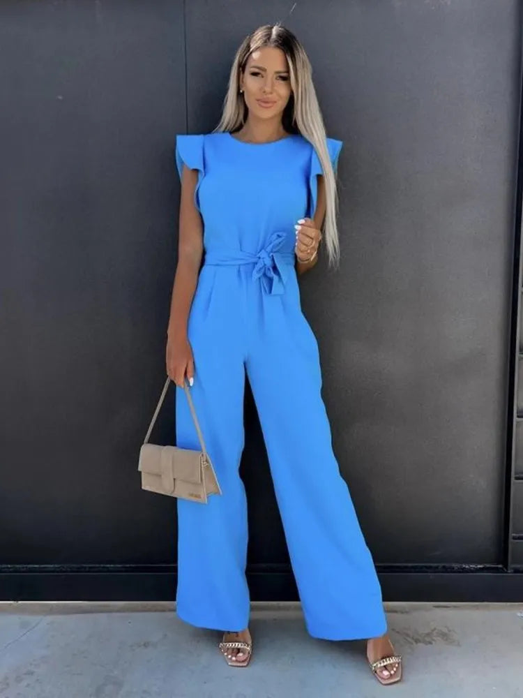 Elegant Women's Wide Leg Jumpsuit Formal Outfit
