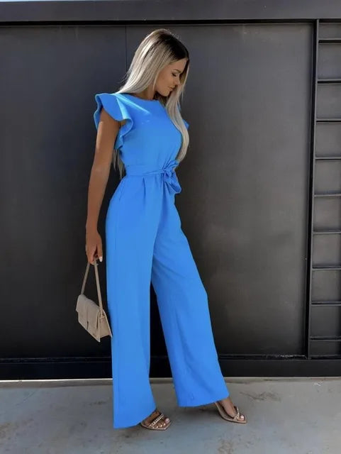 Elegant Women's Wide Leg Jumpsuit Formal Outfit