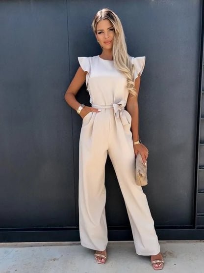 Elegant Women's Wide Leg Jumpsuit Formal Outfit - Luxivelle