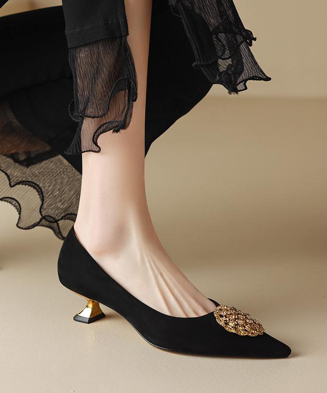 Ladies Low Heel Pointed Toe Shoes