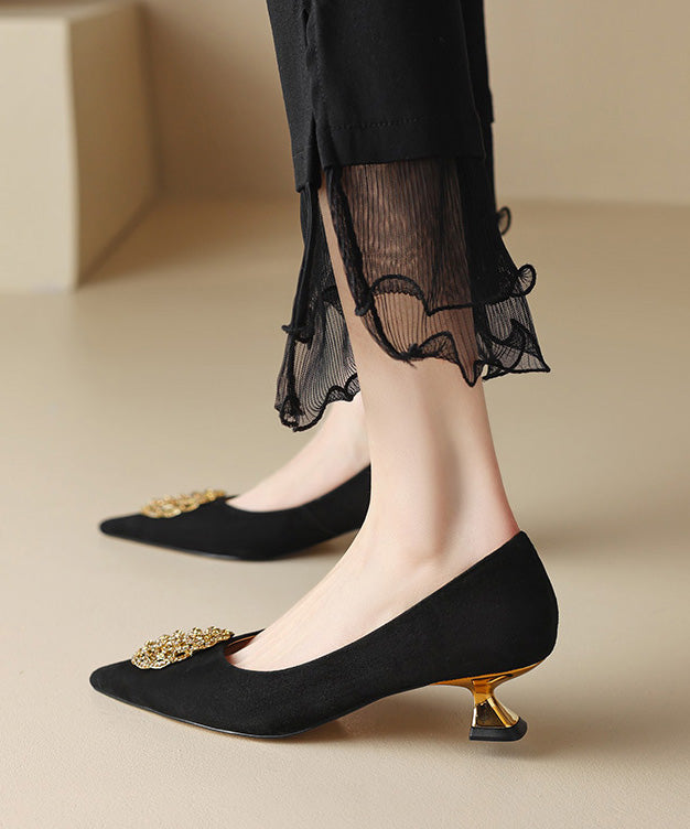Ladies Low Heel Pointed Toe Shoes